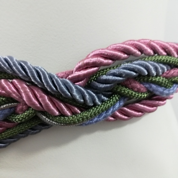 Vintage Braided Stretch Belt Size M 27" - Picture 5 of 8